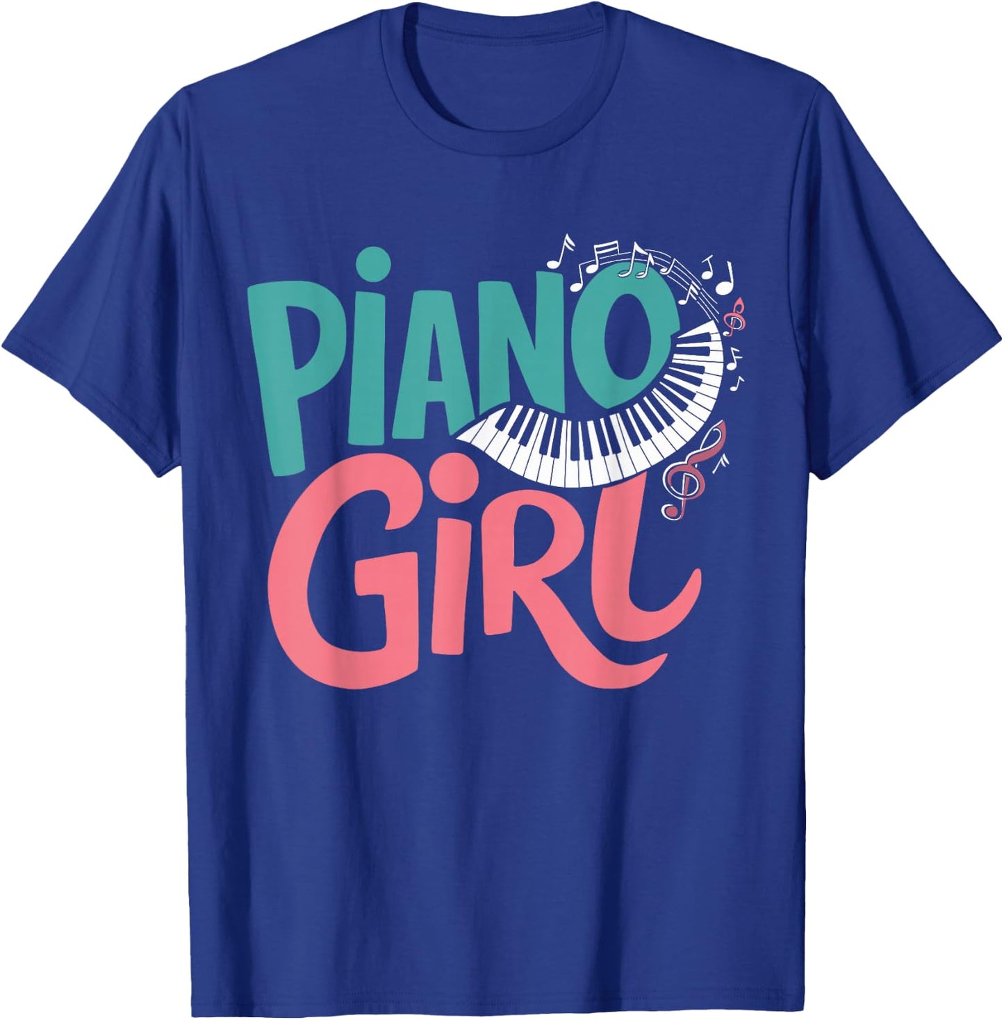 Piano Girl Pianist Music , Small, Black T-Shirt - T-Shirt | Royal