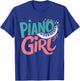 Piano Girl Pianist Music , Small, Black T-Shirt - T-Shirt | Royal