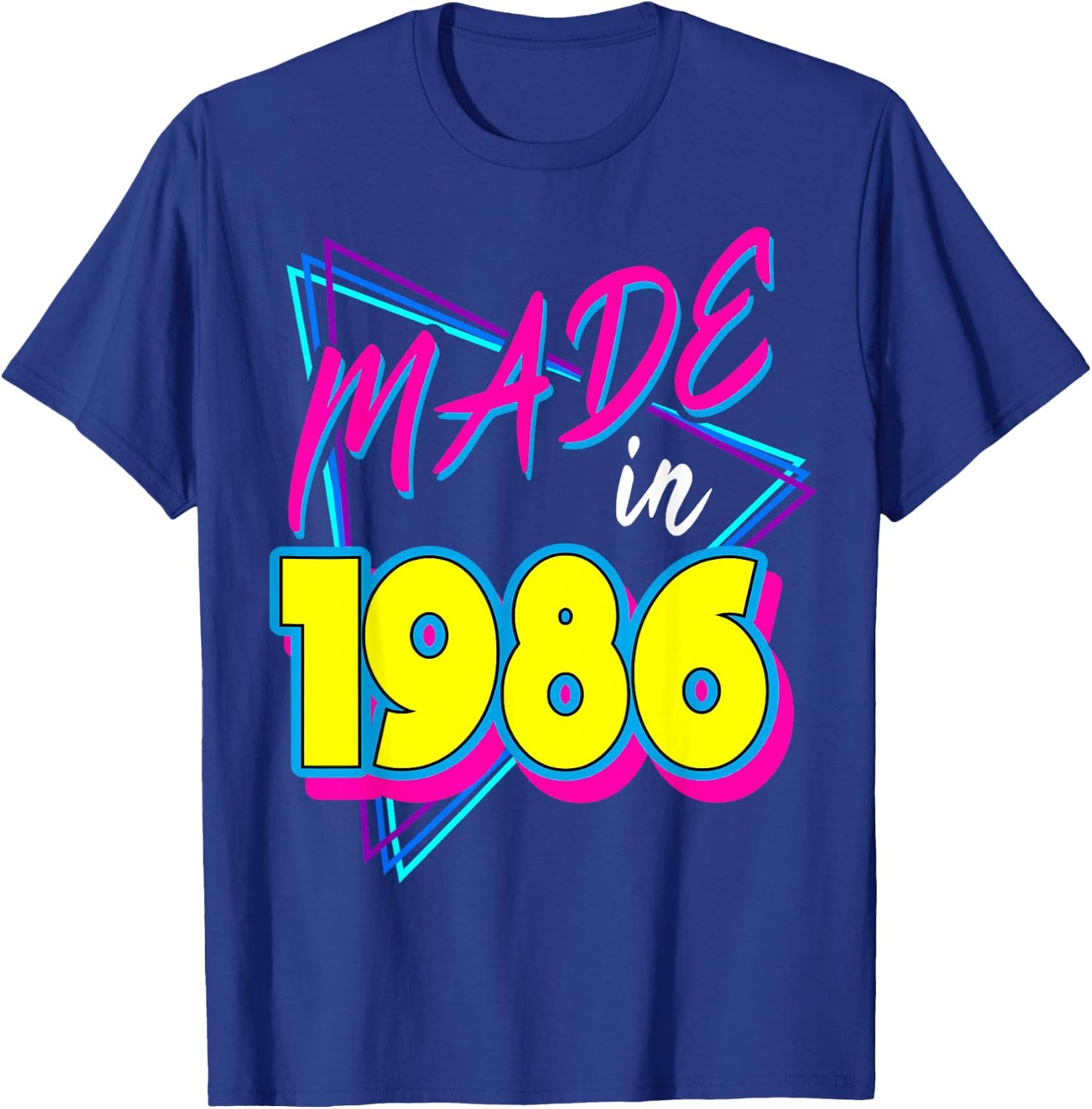 Made in 1986 35th Birthday Retro 35 Years Old 80s Vintage T-Shirt - T-Shirt | Royal