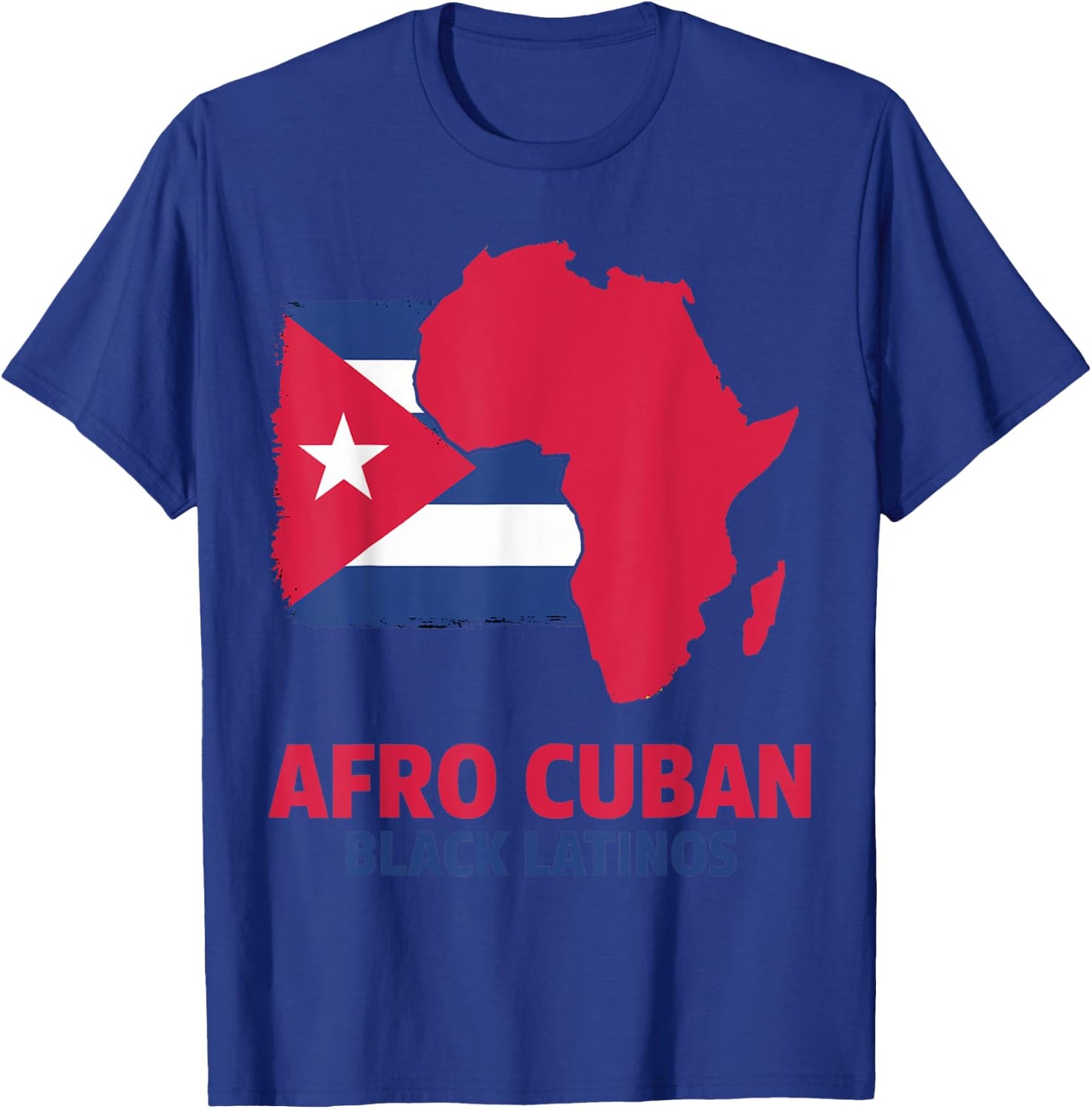 Afro Cubans Black Latinos Afro Latin Cuban Flag Souvenirs T-Shirt - T-Shirt | Royal