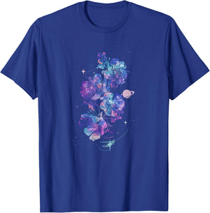 GALAXY FLORAL Graphic T-Shirt - T-Shirt | Royal