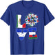 Half Mexican And Honduran Mexico Honduras Flag Sunflower T-Shirt - T-Shirt | Royal