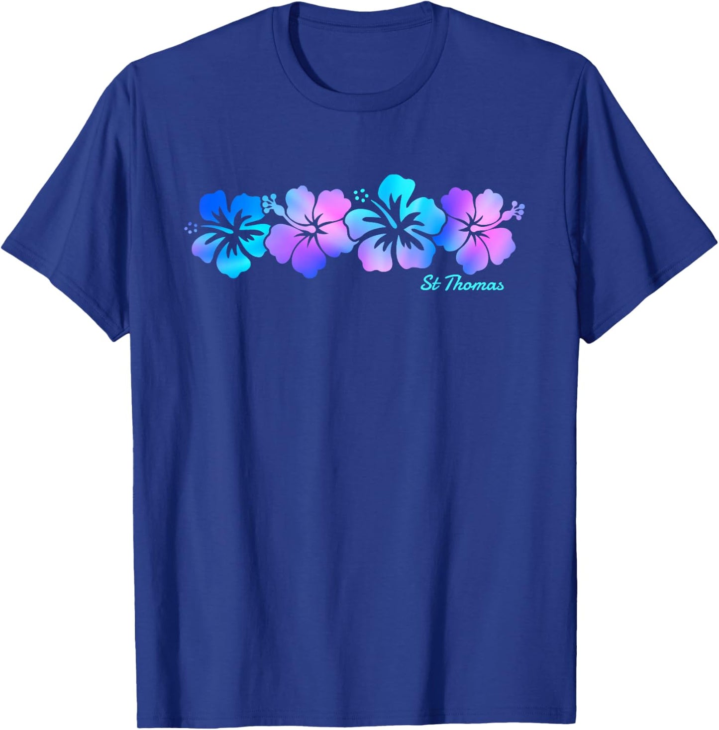 St Thomas Hibiscus Flower Vacation Souvenir T-Shirt - T-Shirt | Royal