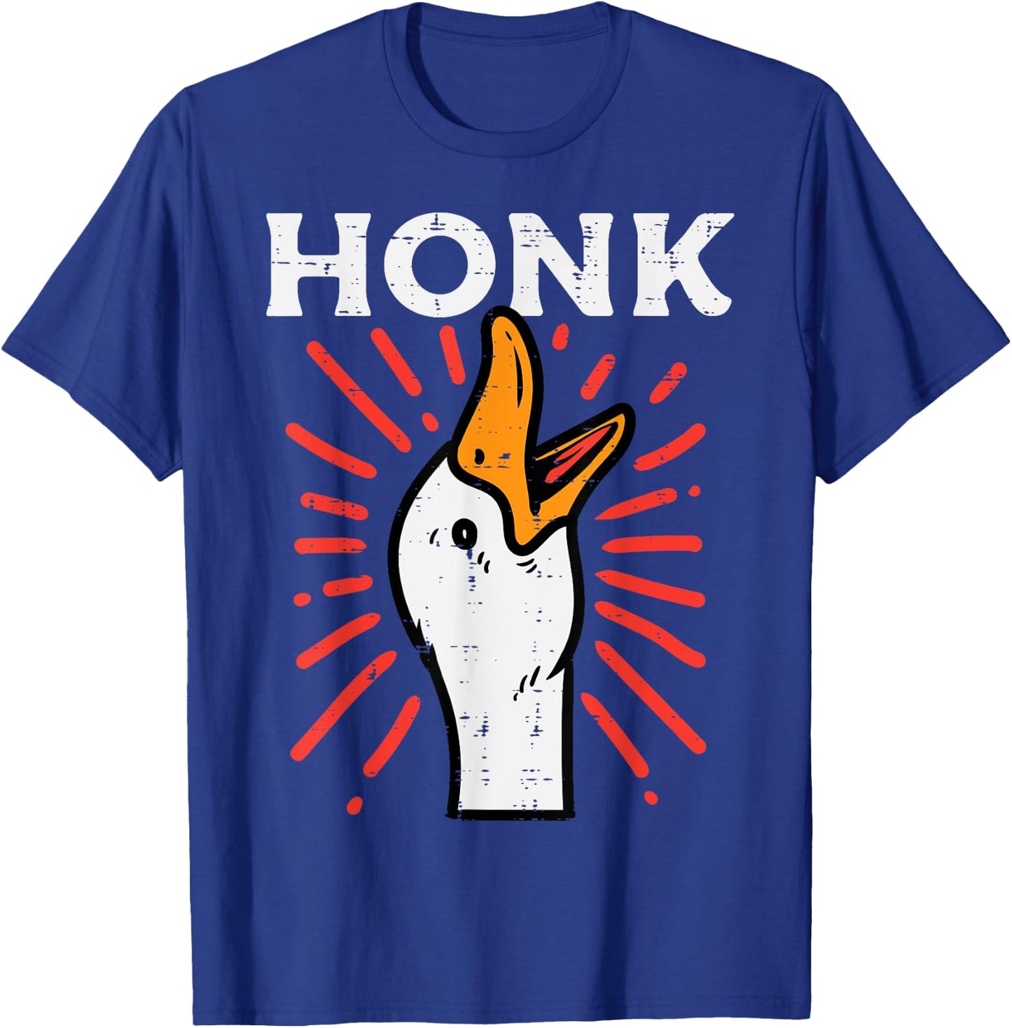 Duck Honk Funny Quack Goose Chicken Meme Men Women Kids T-Shirt - T-Shirt | Royal