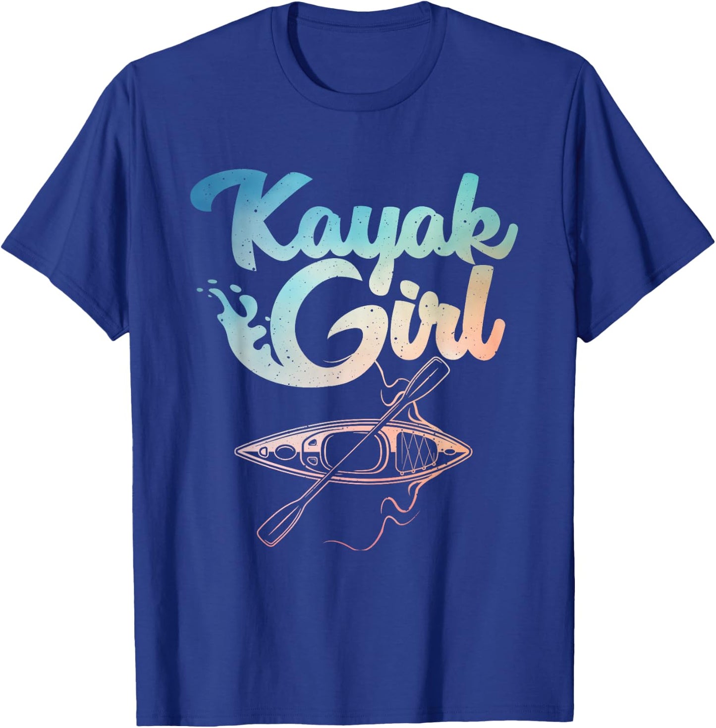 Funny Kayak Girl Art Girls Kayaking Lovers Kayak T-Shirt - T-Shirt | Royal