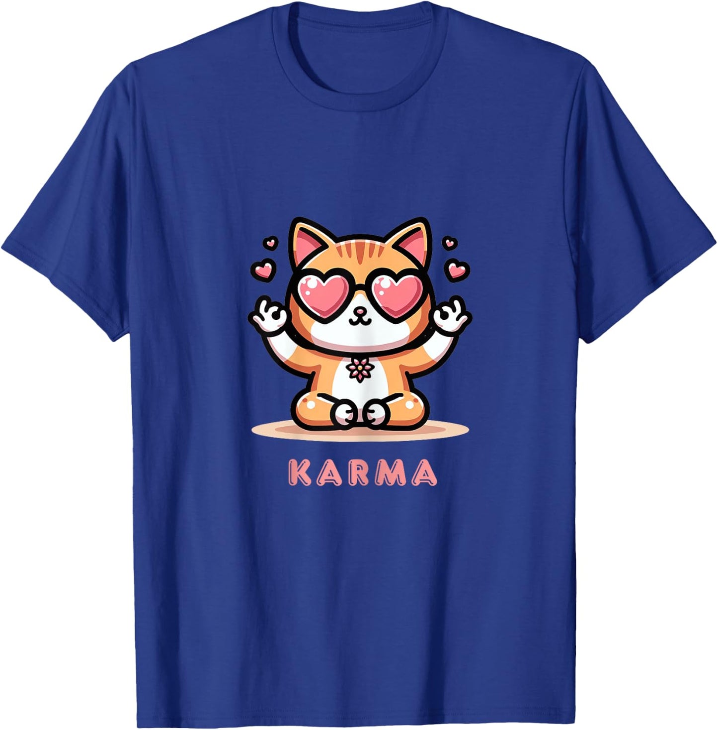 Karma Cat Girls Kids T-Shirt - T-Shirt | Royal