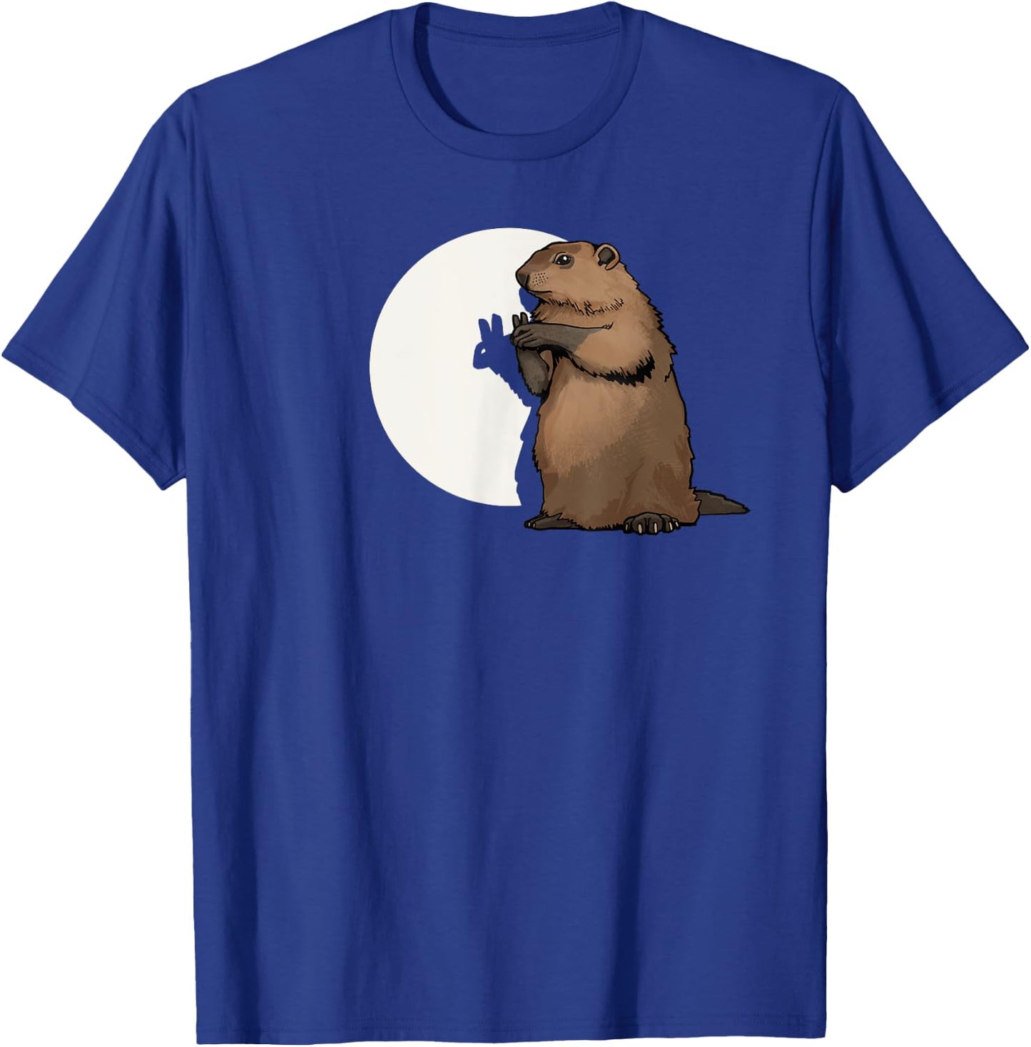 Groundhog Day Shadow Puppet Funny Gift T-Shirt - T-Shirt | Royal