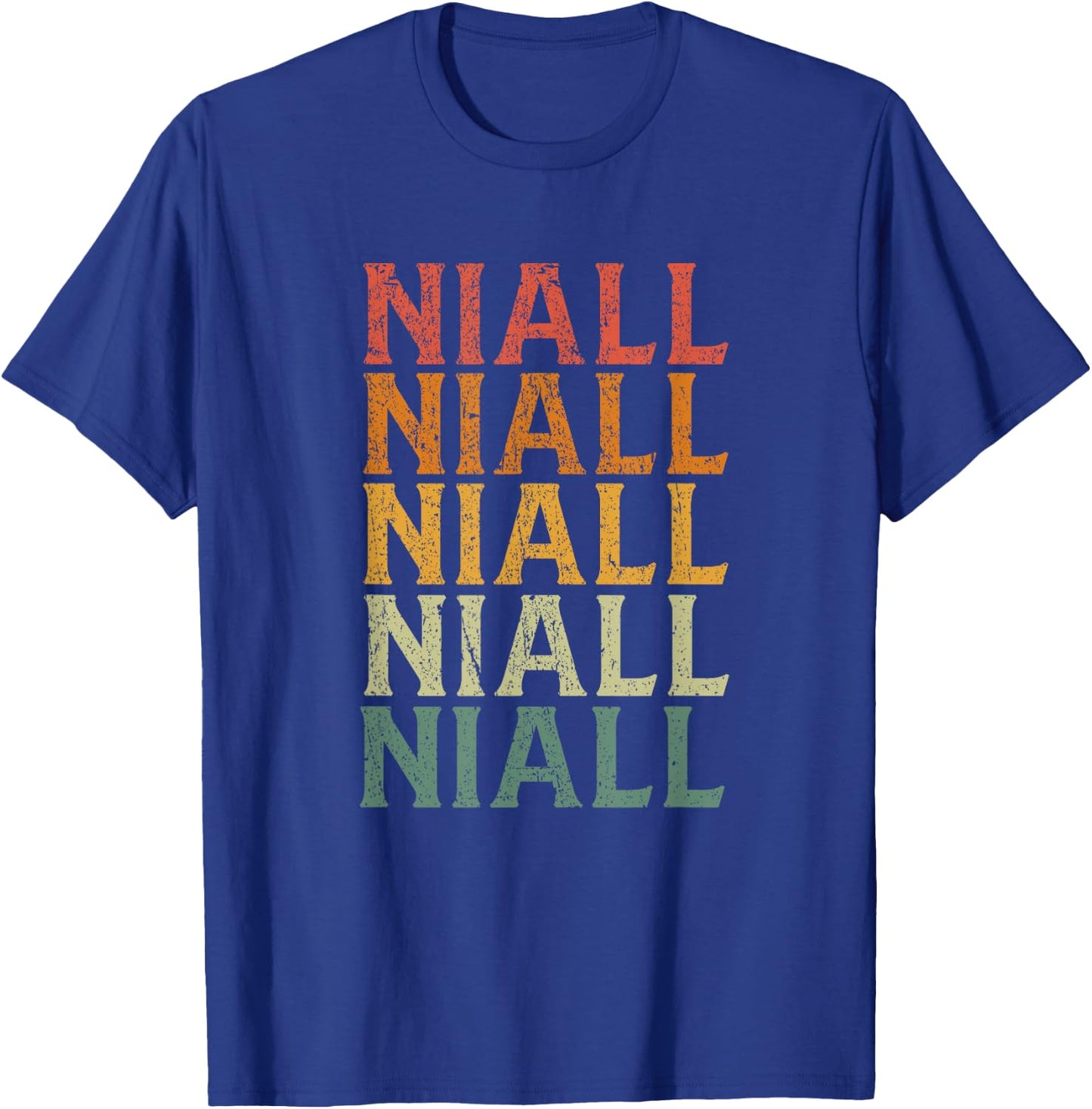 Retro Custom First Name Niall T-Shirt - T-Shirt | Royal