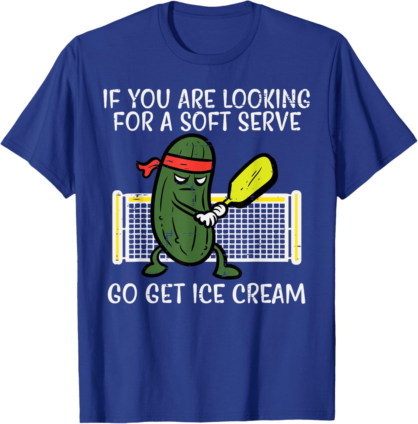 Pickleball Looking For Soft Serve Ice Cream Men Women Kids T-Shirt - T-Shirt | Royal