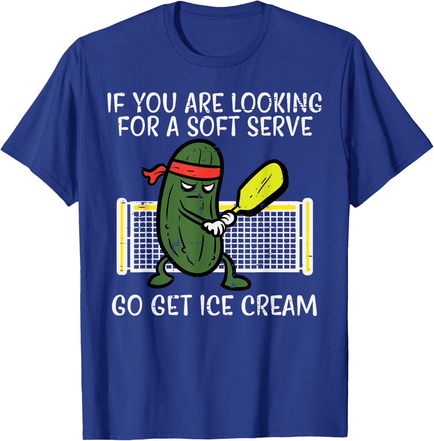 Pickleball Looking For Soft Serve Ice Cream Men Women Kids T-Shirt - T-Shirt | Royal