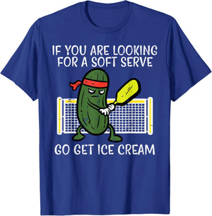 Pickleball Looking For Soft Serve Ice Cream Men Women Kids T-Shirt - T-Shirt | Royal