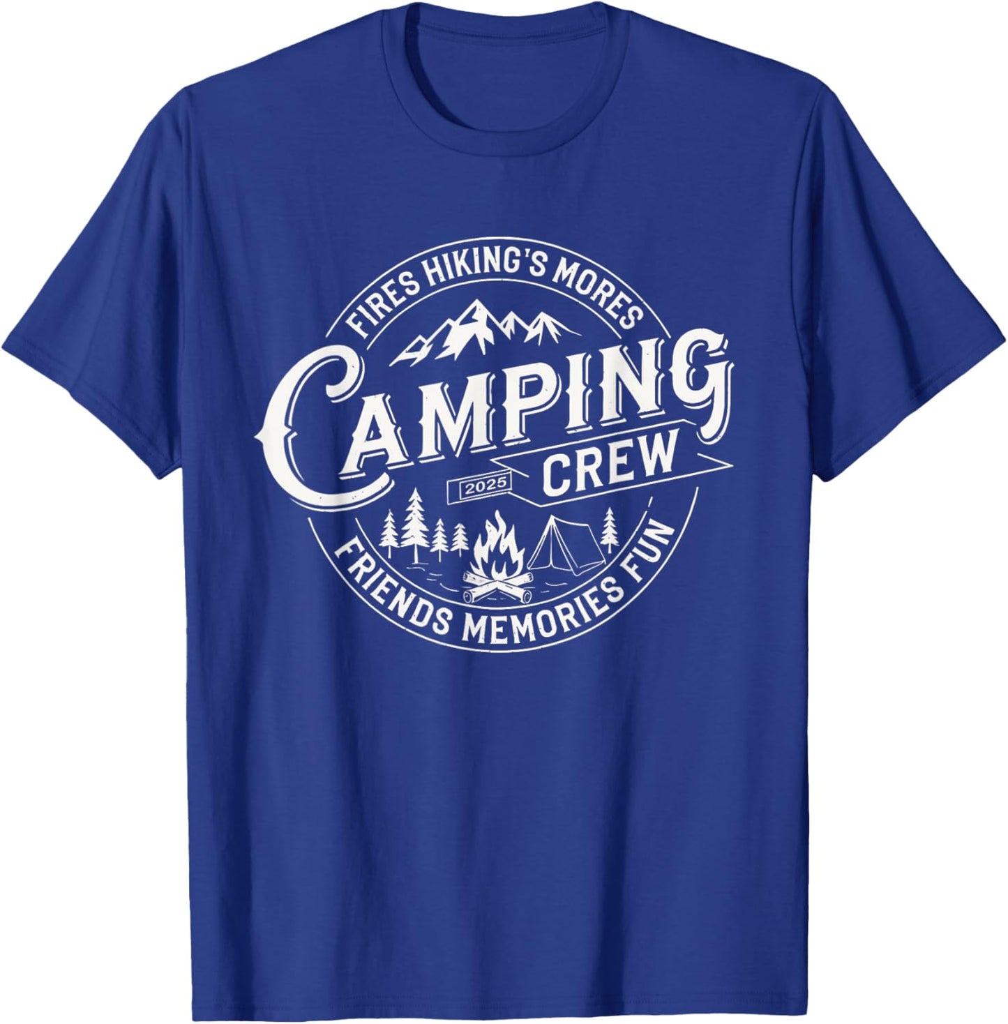 Camping Crew 2025 Matching for Family Camper Kid Girl Boy T-Shirt - T-Shirt | Royal