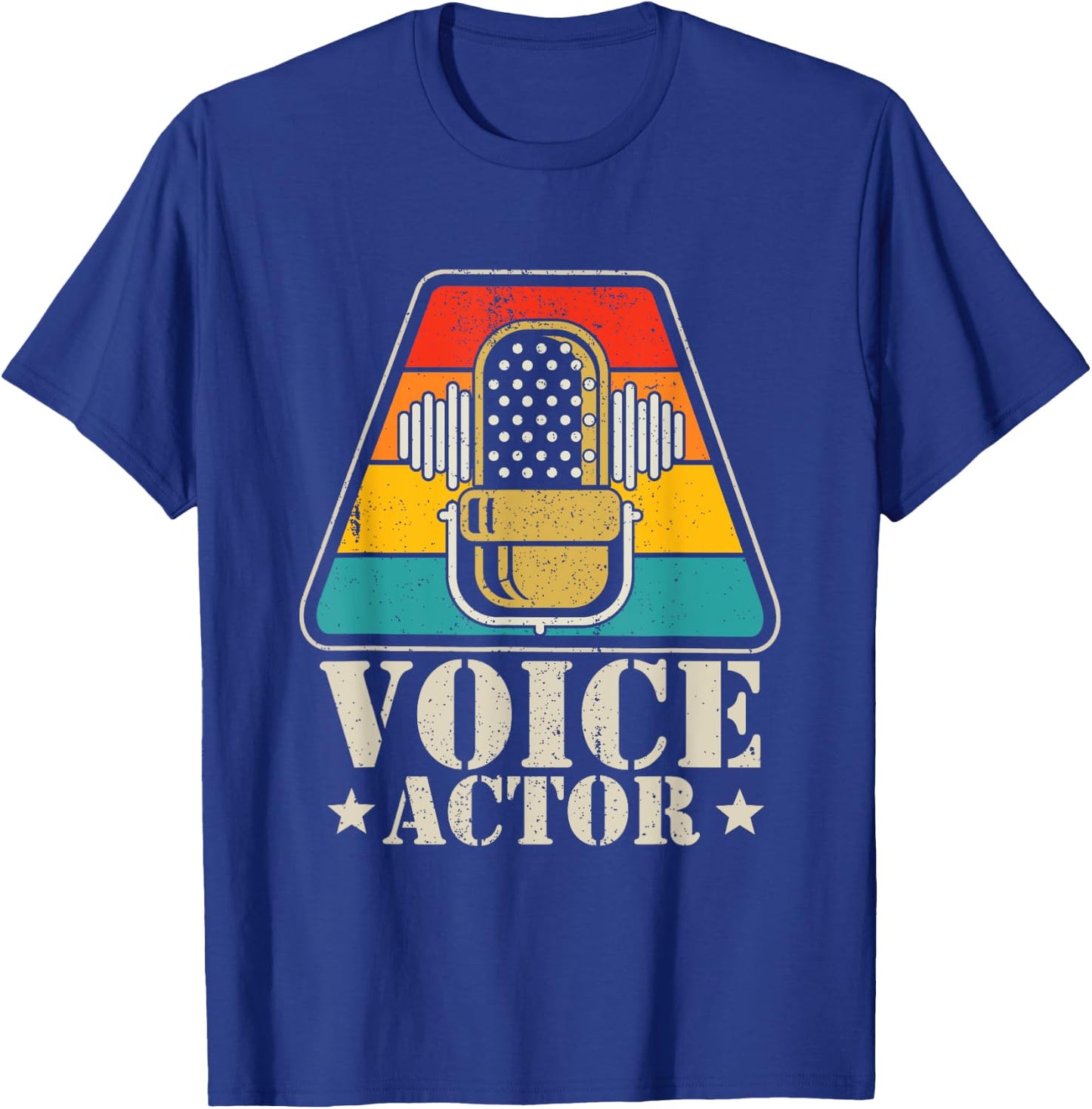 Voice Actress & Voice Actor Gift -Adults & -Kids Retro Vintage Voice-Over Artist / Voice Acting Black Small Short Sleeve T-Shirt - T-Shirt | Royal