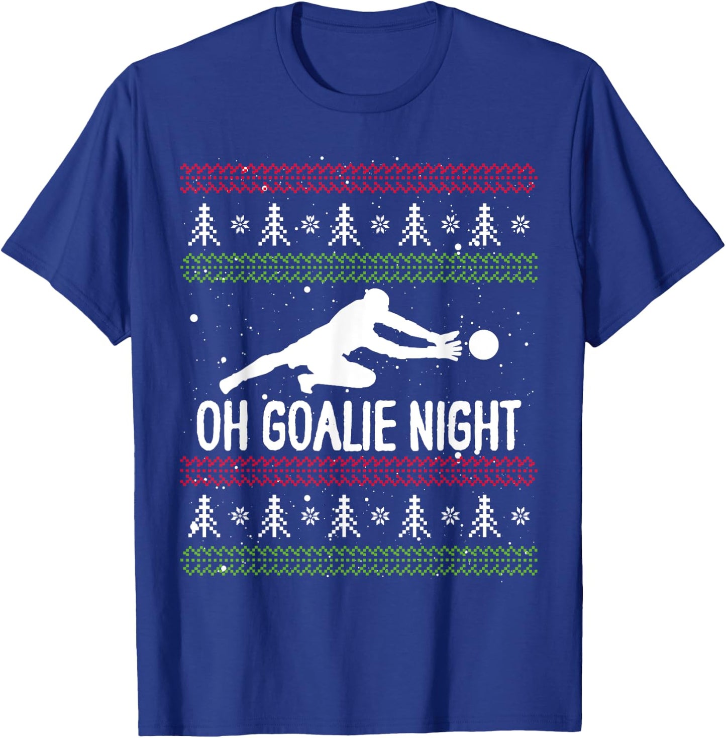 Christmas Soccer Player Xmas Day Goalkeeper Santa Claus T-Shirt - T-Shirt | Royal