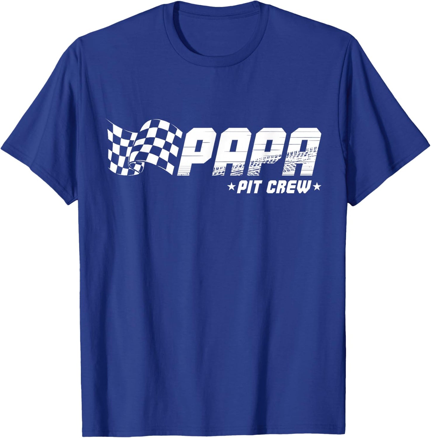 Papa Pit Crew Race Car Birthday Family Racing T-Shirt - T-Shirt | Royal