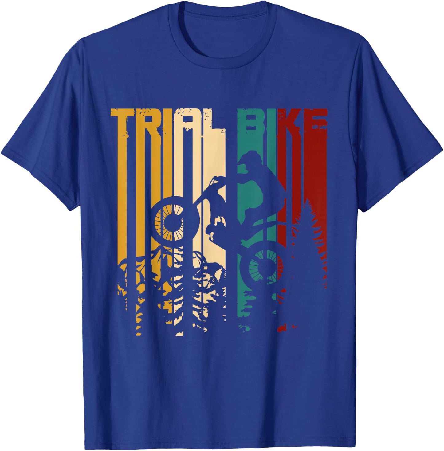 Retro Trial Bike Motorcycle T-Shirt - T-Shirt | Royal