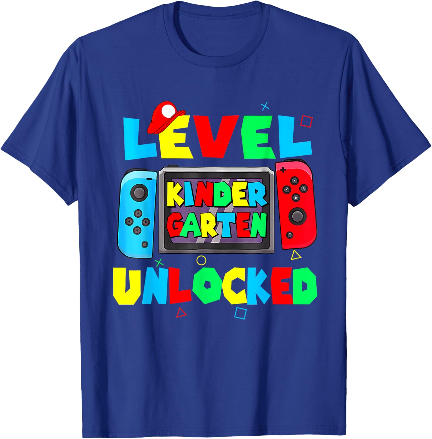 Level Kindergarten unlocked back to school video game Kinder T-Shirt - T-Shirt | Royal