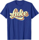 Luke Retro Art Baseball Font Vintage T-Shirt - T-Shirt | Royal