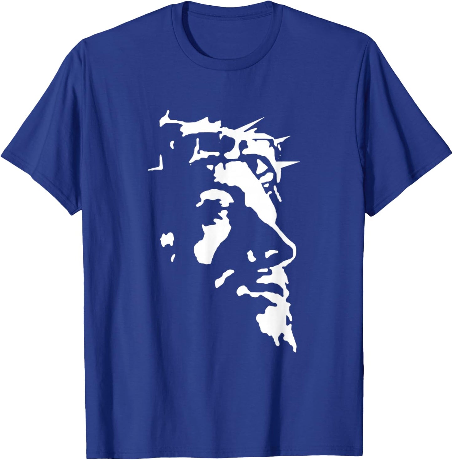 Jesus Christ Face With Crown Of Thorns God Bible T-Shirt - T-Shirt | Royal