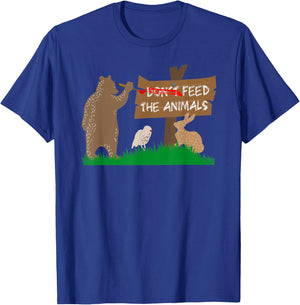 Don't Feed the Animals Funny Camping T-Shirt - T-Shirt | Royal