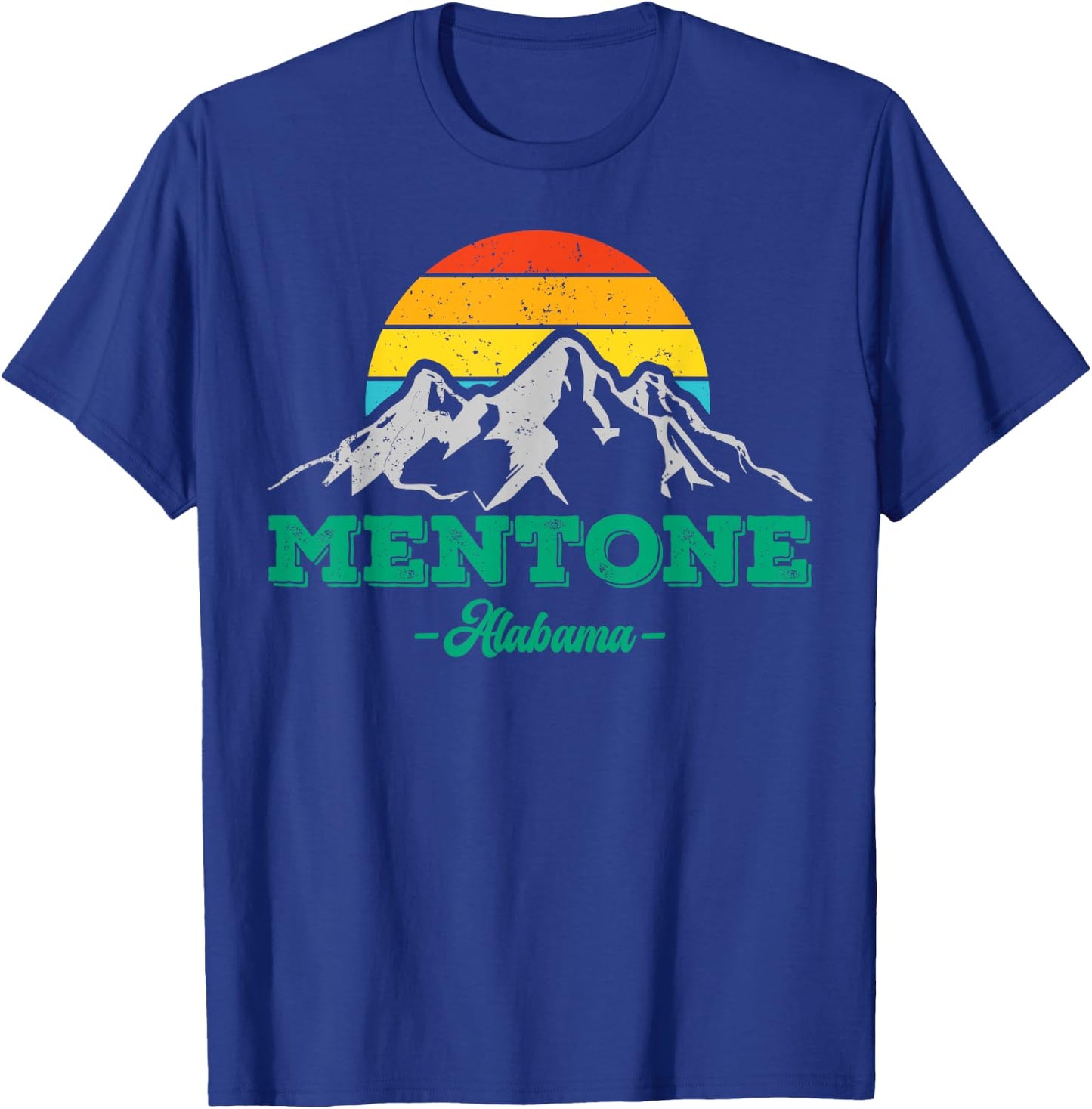Mentone Alabama Souvenirs Vintage Hiking Mountains Vacation T-Shirt - T-Shirt | Royal