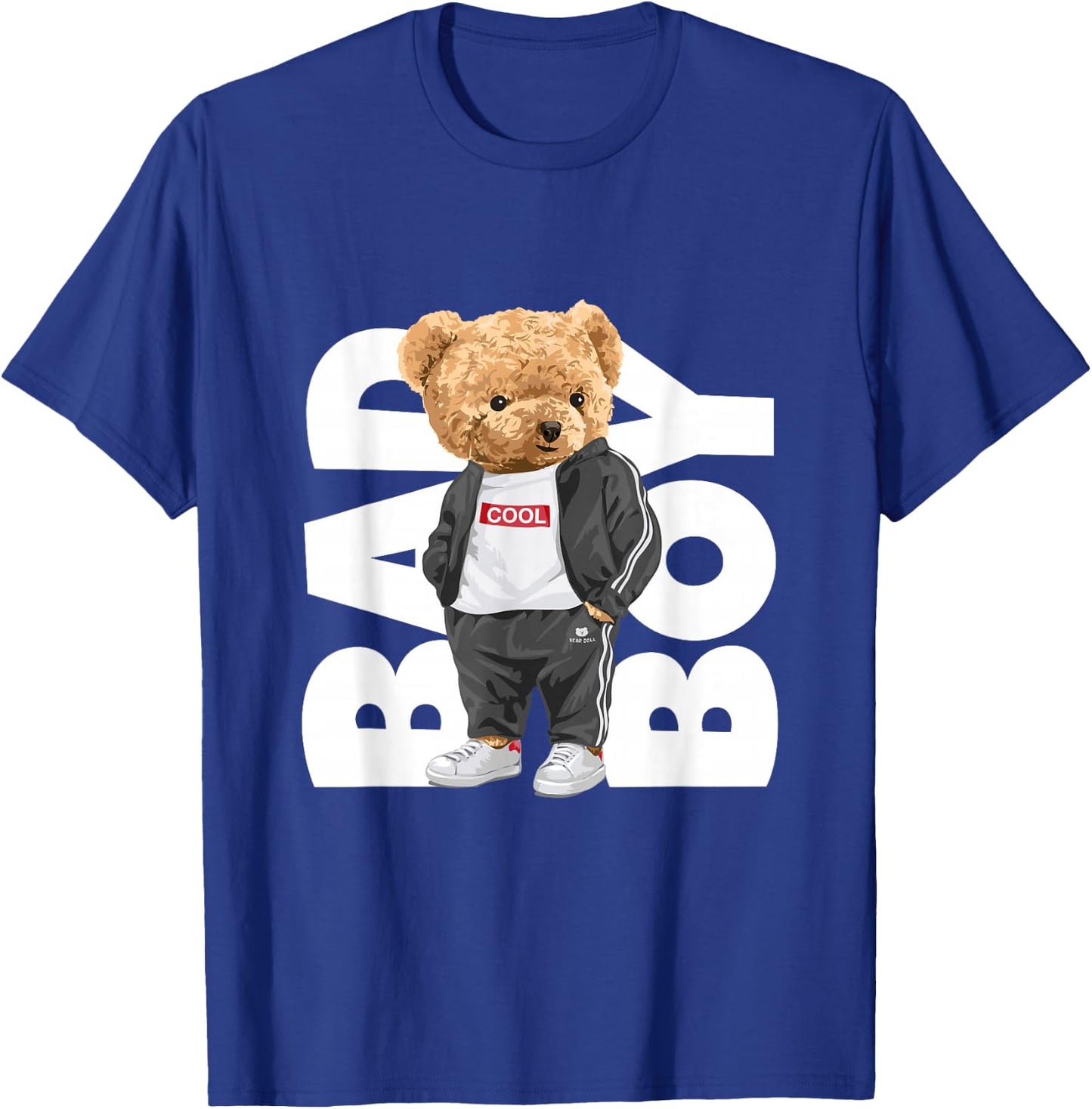 Bad Boy Shirt, Funny Teddy Bear Graphic Design Style Fun T-Shirt - T-Shirt | Royal