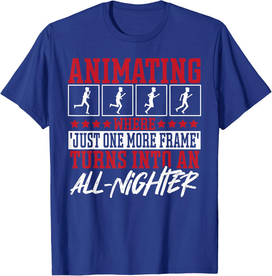 Animation Cartoon Artist 3D Modeling 3D Animation Fan T-Shirt - T-Shirt | Royal