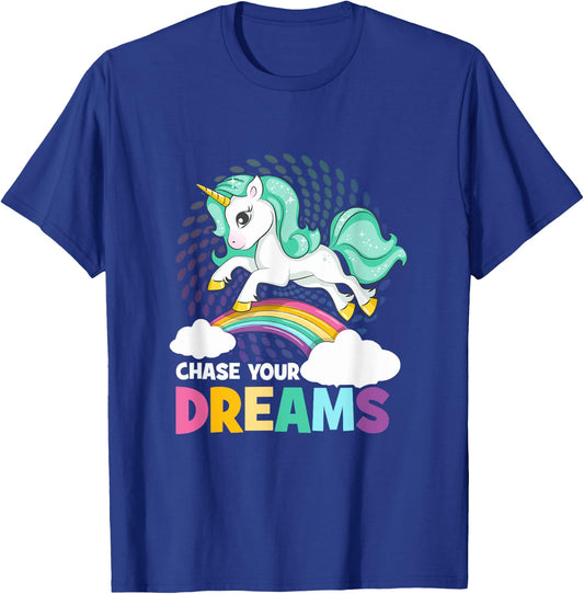 Chase Your Dreams Unicorn T-Shirt - T-Shirt | Royal