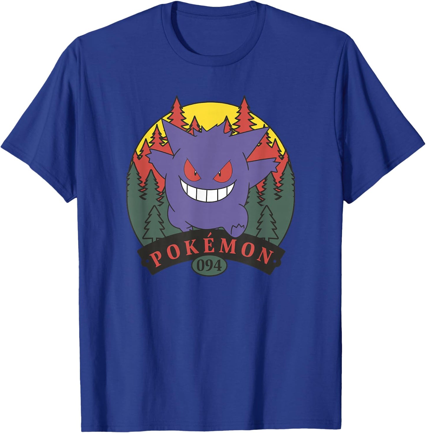 Pokémon 094 Gengar Outdoor Adventure Forest Park Badge T-Shirt - T-Shirt | Royal