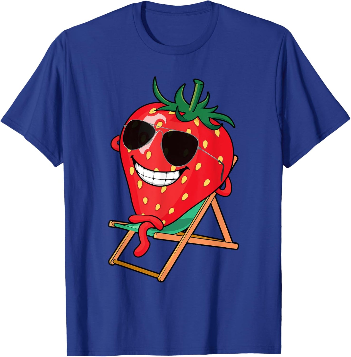 Cute Strawberry Design Women Strawberry Fruit Lover T-Shirt - T-Shirt | Royal