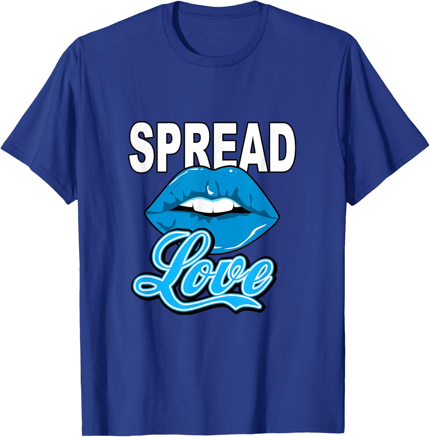 Blue Spread All The LOVE Blue Graphic T-Shirt - T-Shirt | Royal