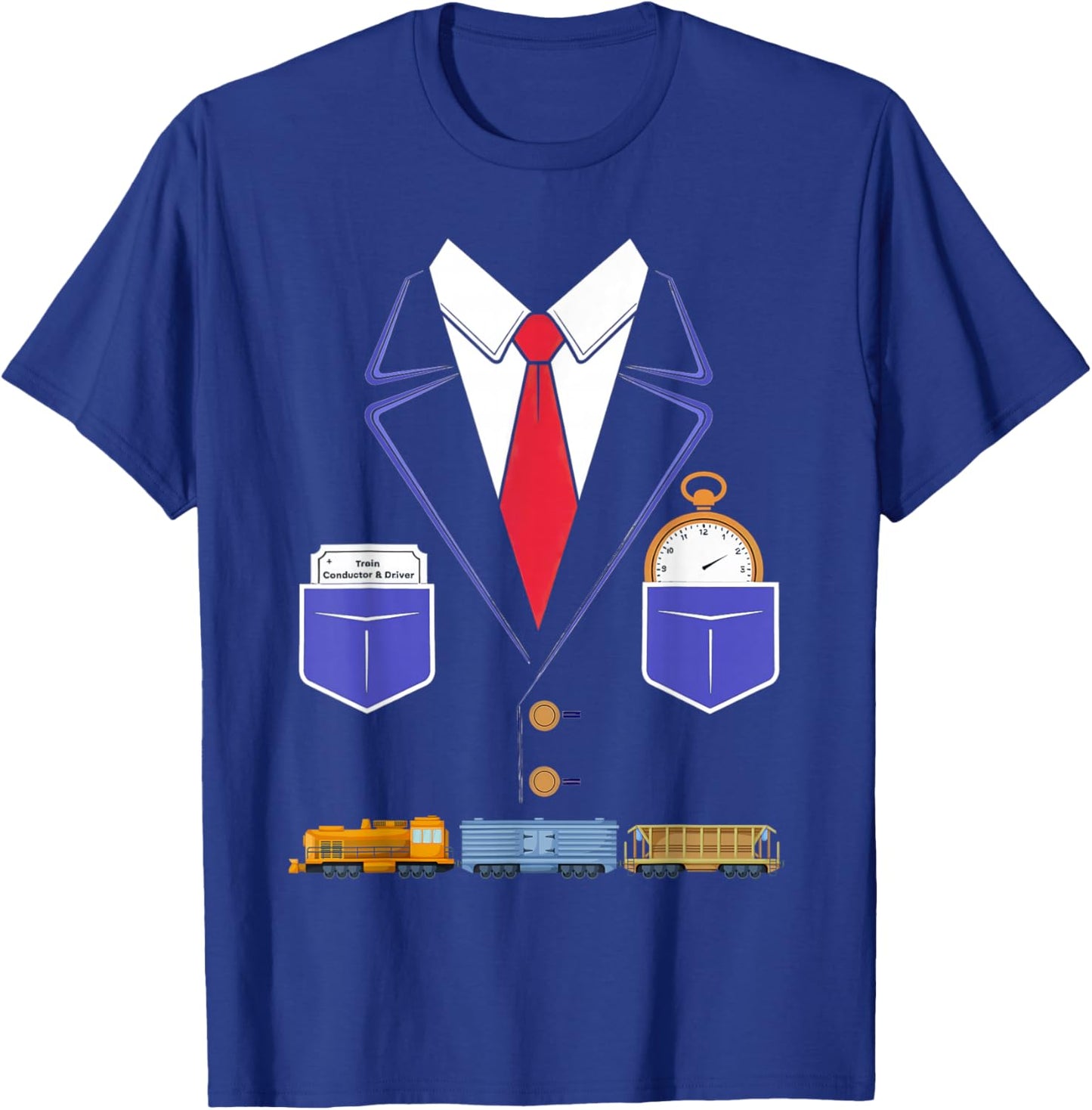 Train Conductor Costume Outfit Idea for Kids Train Driver T-Shirt - T-Shirt | Royal