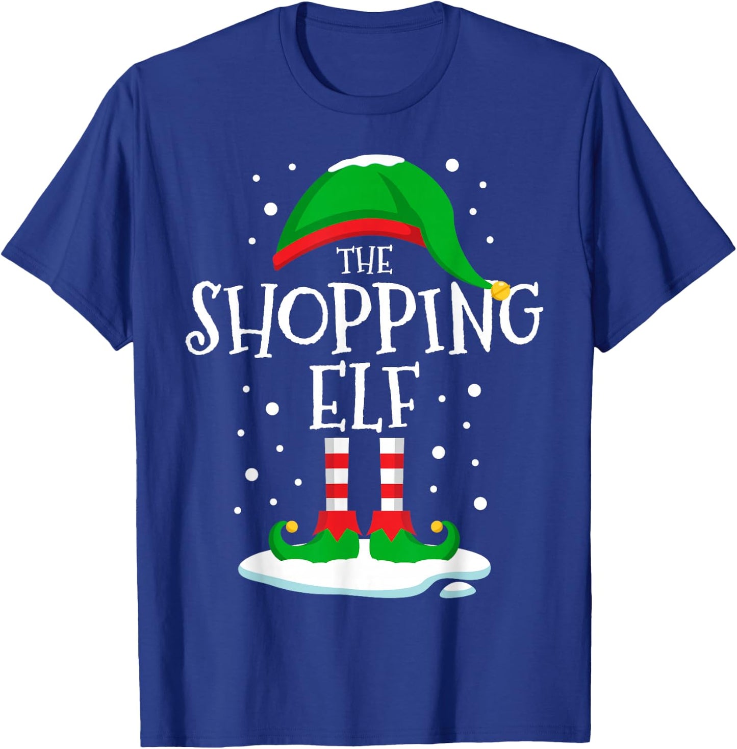 The Shopping Elf Christmas Family Matching Xmas Group Funny T-Shirt - T-Shirt | Royal