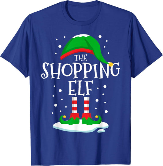 The Shopping Elf Christmas Family Matching Xmas Group Funny T-Shirt - T-Shirt | Royal