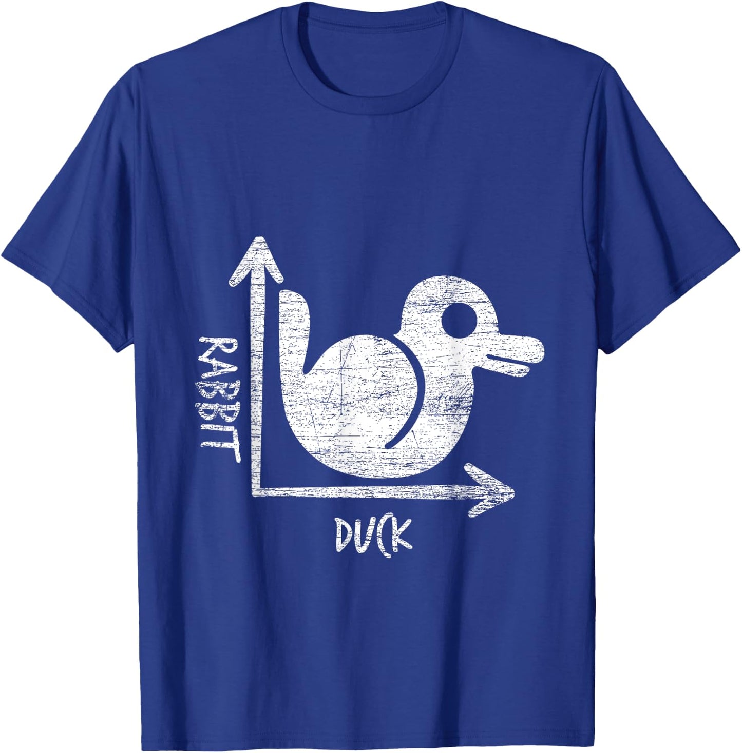 Funny Optical Illusion Gift Duck Or Rabbit T-Shirt - T-Shirt | Royal