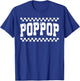Vintage Checkered Poppop Typography Fathers Day Papa Grandpa T-Shirt - T-Shirt | Royal