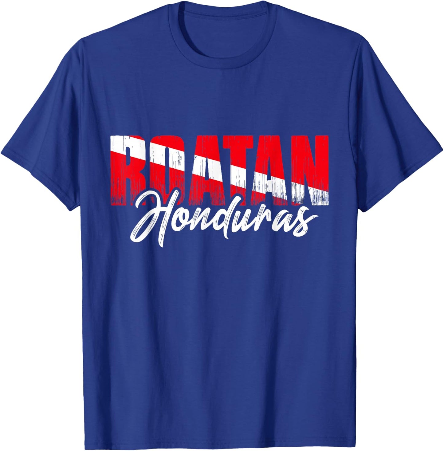 Roatan Honduras Scuba Diver Diving Dive Flag T-Shirt - T-Shirt | Royal