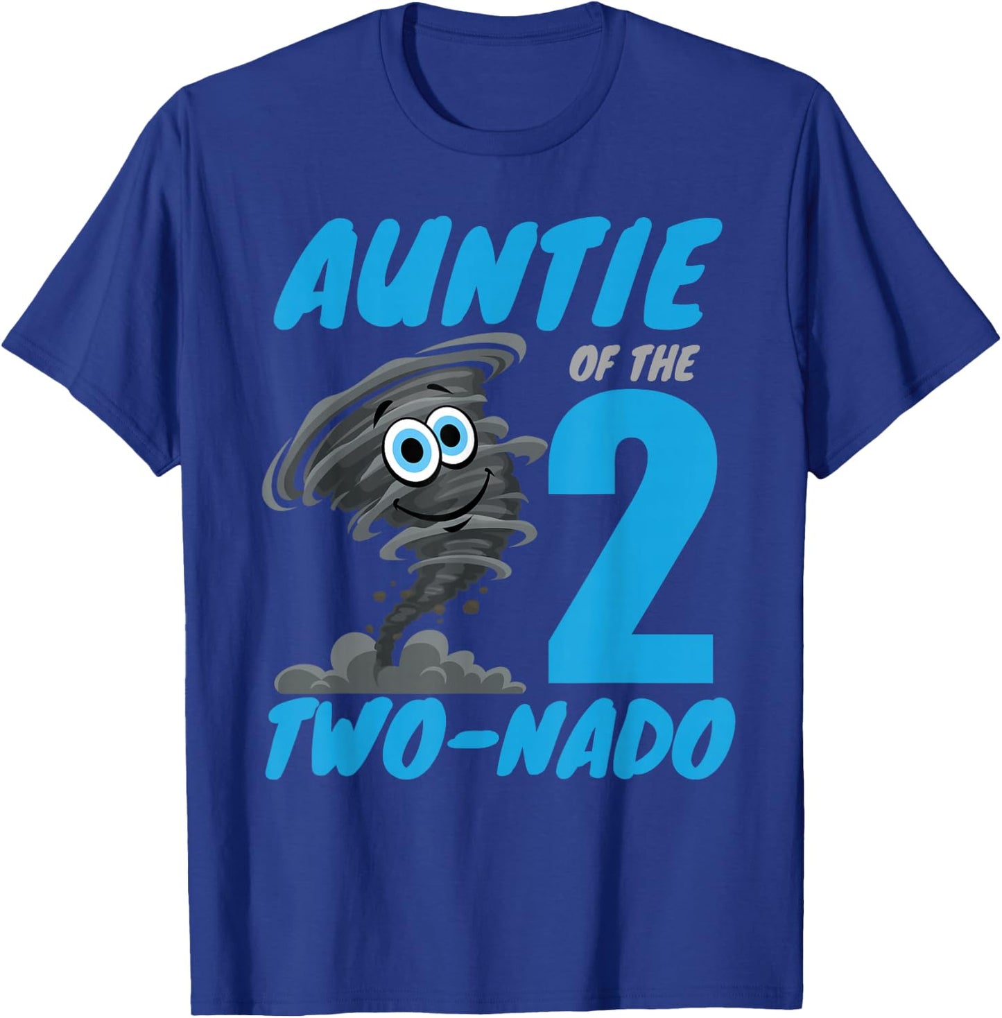 Auntie of The Two-Nado Storm TorNado 2nd Two Birthday Boy T-Shirt - T-Shirt | Royal