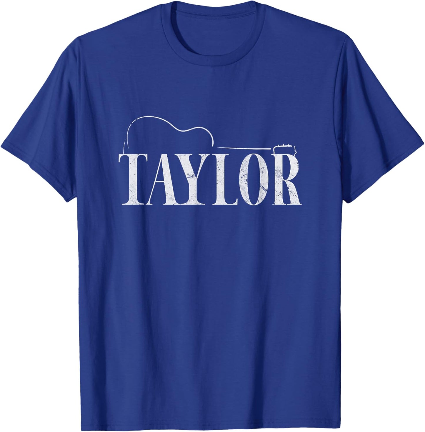 Taylor Guitar Music Personalized Taylor Name Distressed T-Shirt - T-Shirt | Royal