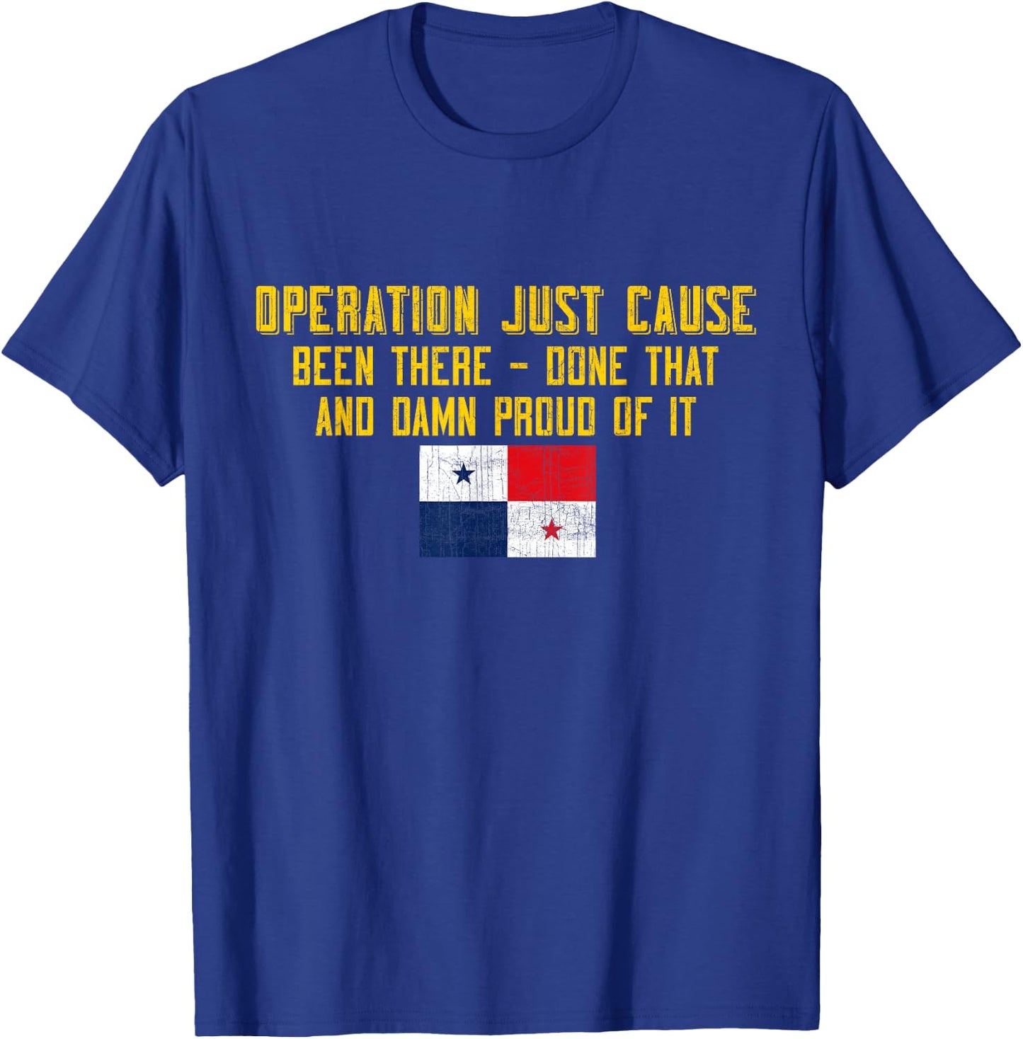Panama Operation Just Cause Veteran Day Gifts - Black, Small - Men's Vintage Casual - Short Sleeve, - Letter Print - Perfect for Veterans, Gift Recipients T-Shirt - T-Shirt | Royal