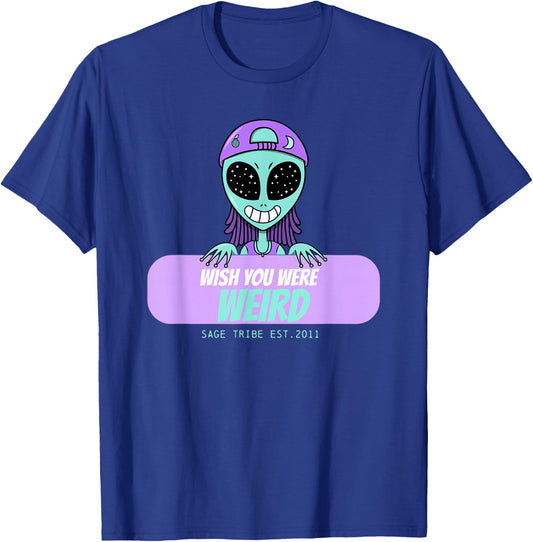 Wish You Were Weird Alien T-Shirt - T-Shirt | Royal