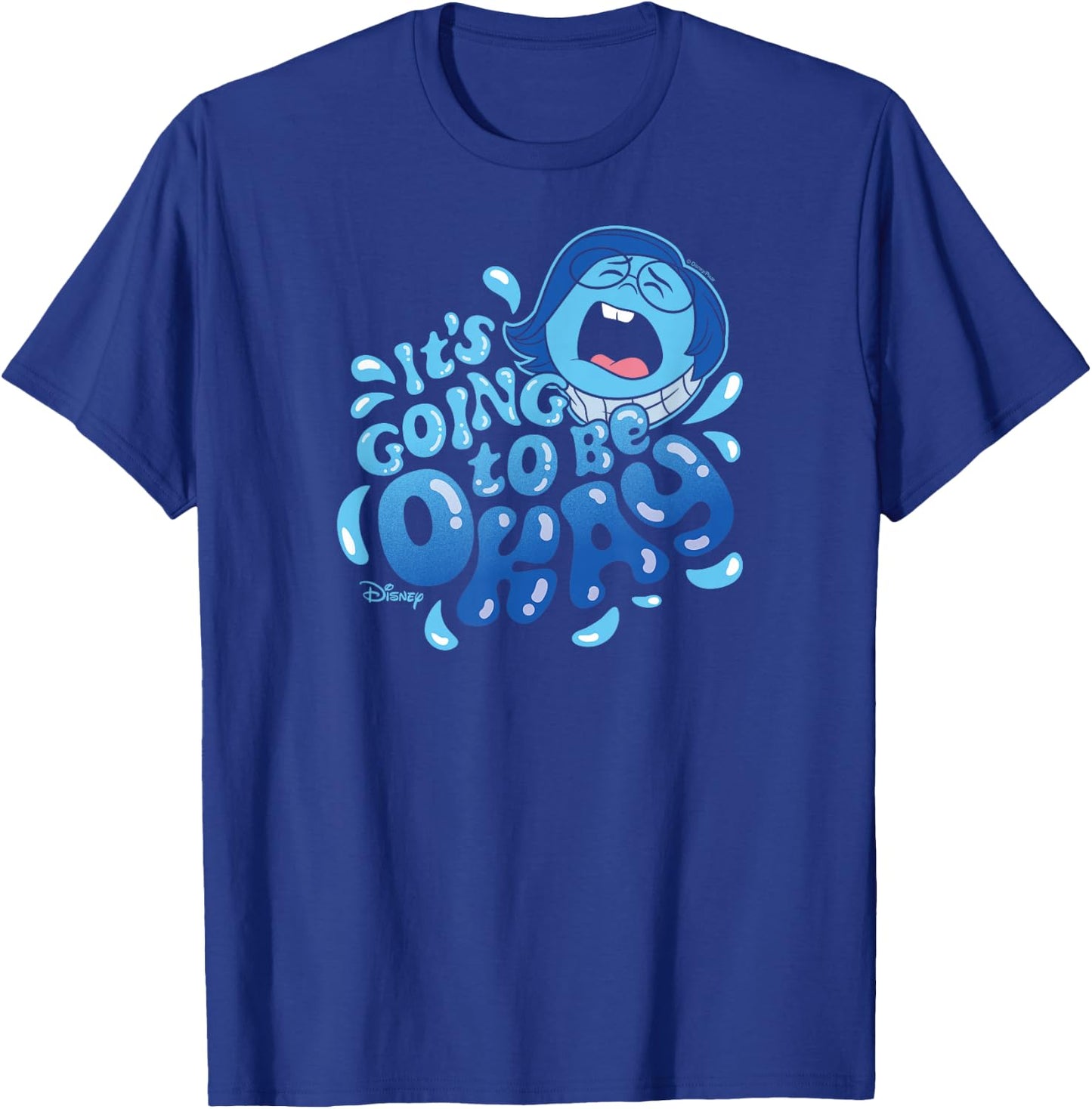 Inside Out 2 - Sadness Emotion Character Going to Be Okay T-Shirt - T-Shirt | Royal