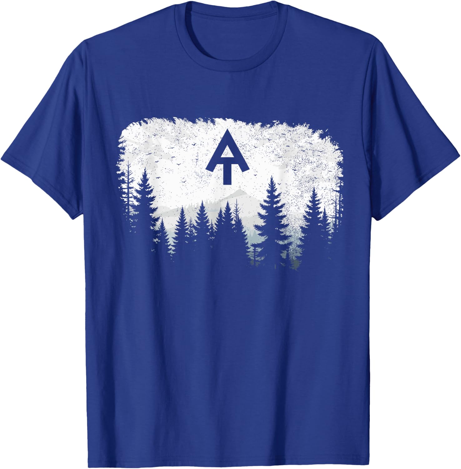 White Blaze Appalachian AT Trail Pine Tree AT Thru Hike T-Shirt - T-Shirt | Royal