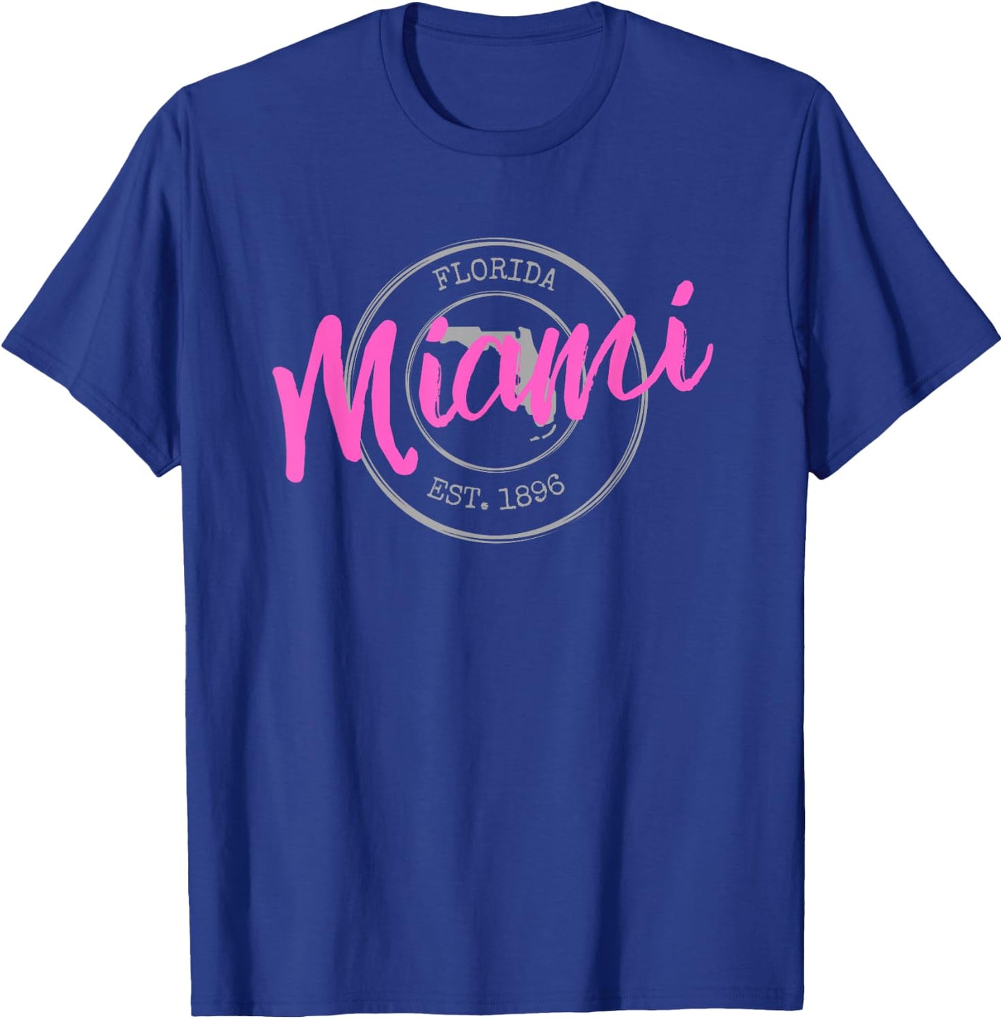Retro Miami, Florida 305 Area Code Miami City Souvenir T-Shirt - T-Shirt | Royal