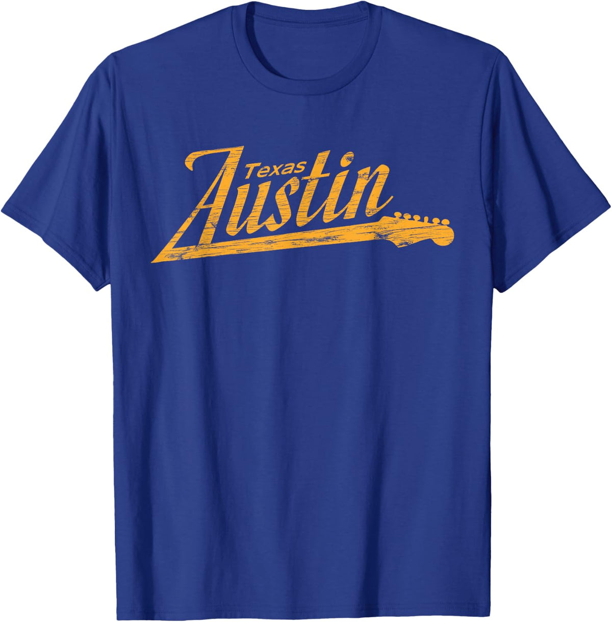 Austin Texas Guitar Neck T-Shirt - T-Shirt | Royal