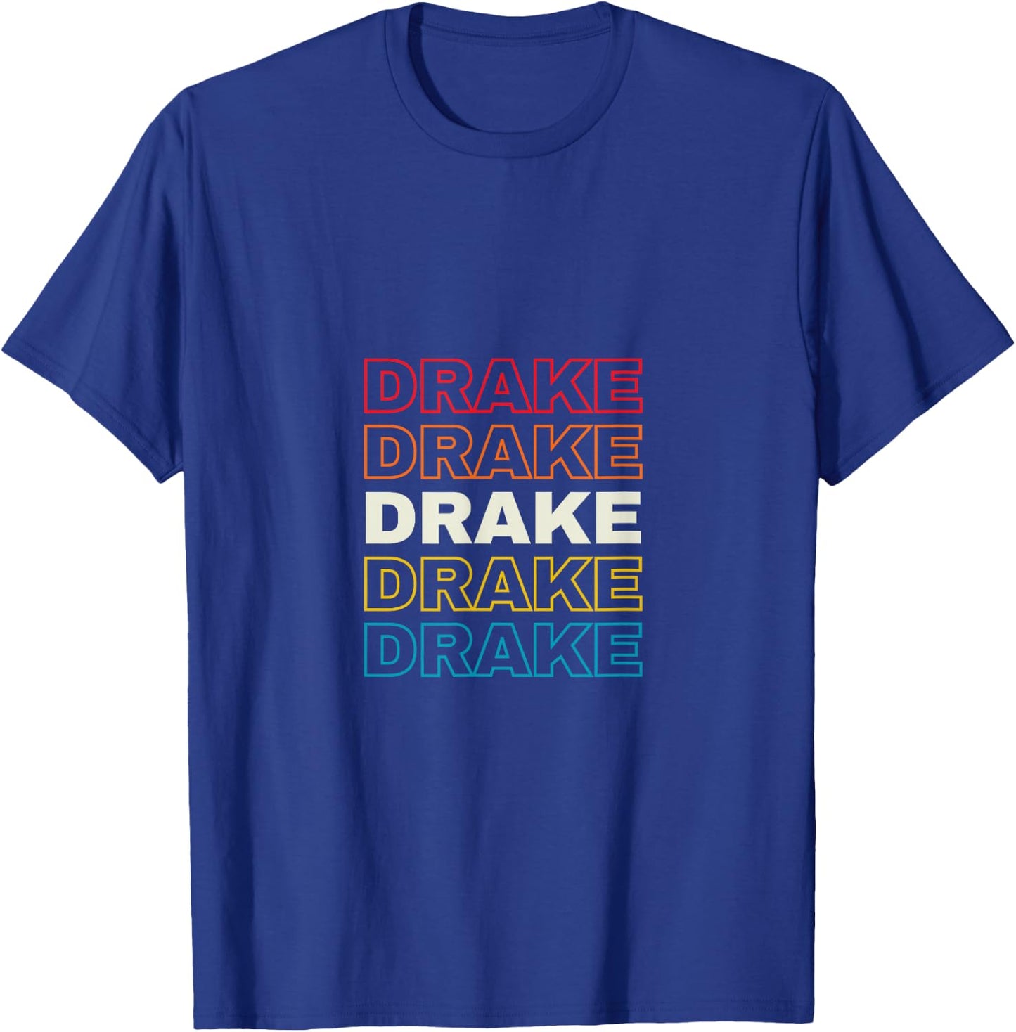I Love Drake Personalized Retro Sunset First Name T-Shirt - T-Shirt | Royal