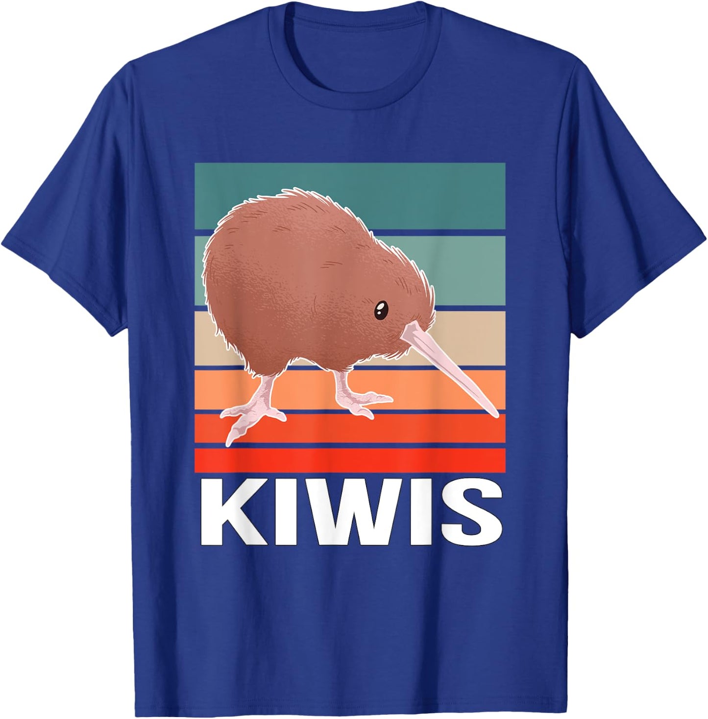 Retro Kiwi Lover Design Bird Vintage Kiwi T-Shirt - T-Shirt | Royal