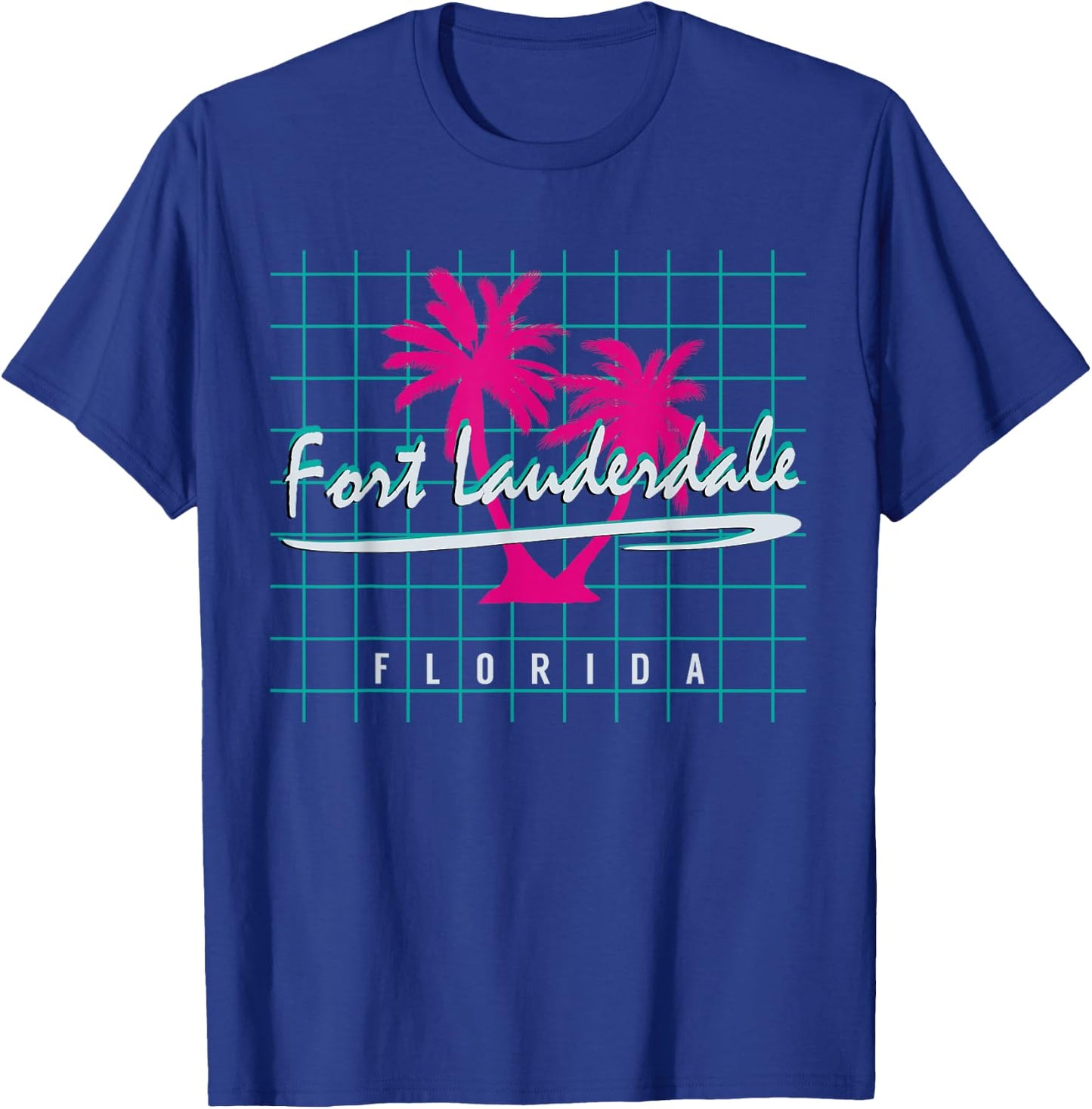 Fort Lauderdale Florida T Shirt Souvenirs Vintage Pattern T-Shirt - T-Shirt | Royal