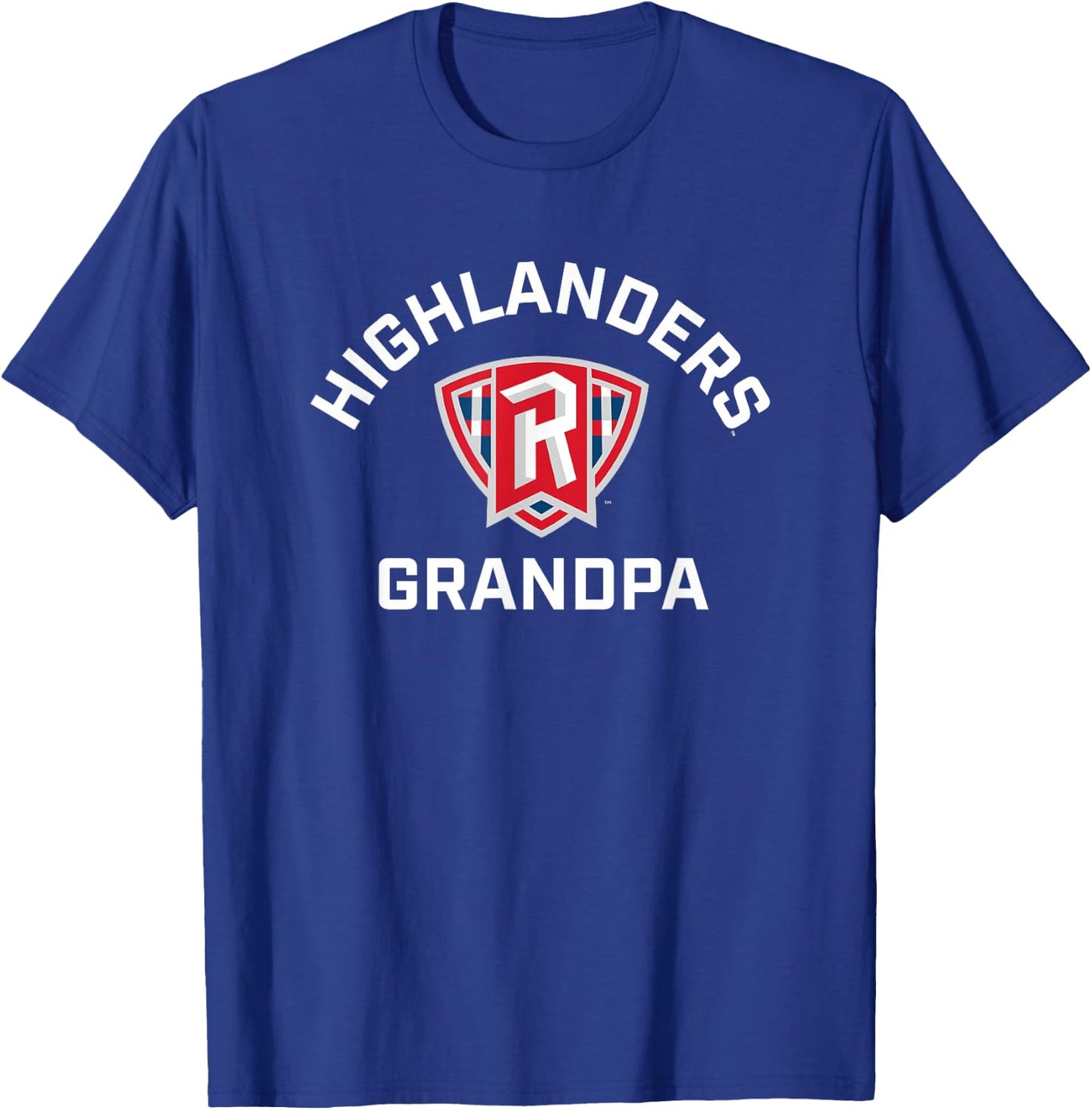 Radford University Highlanders Arched Grandpa T-Shirt - T-Shirt | Royal
