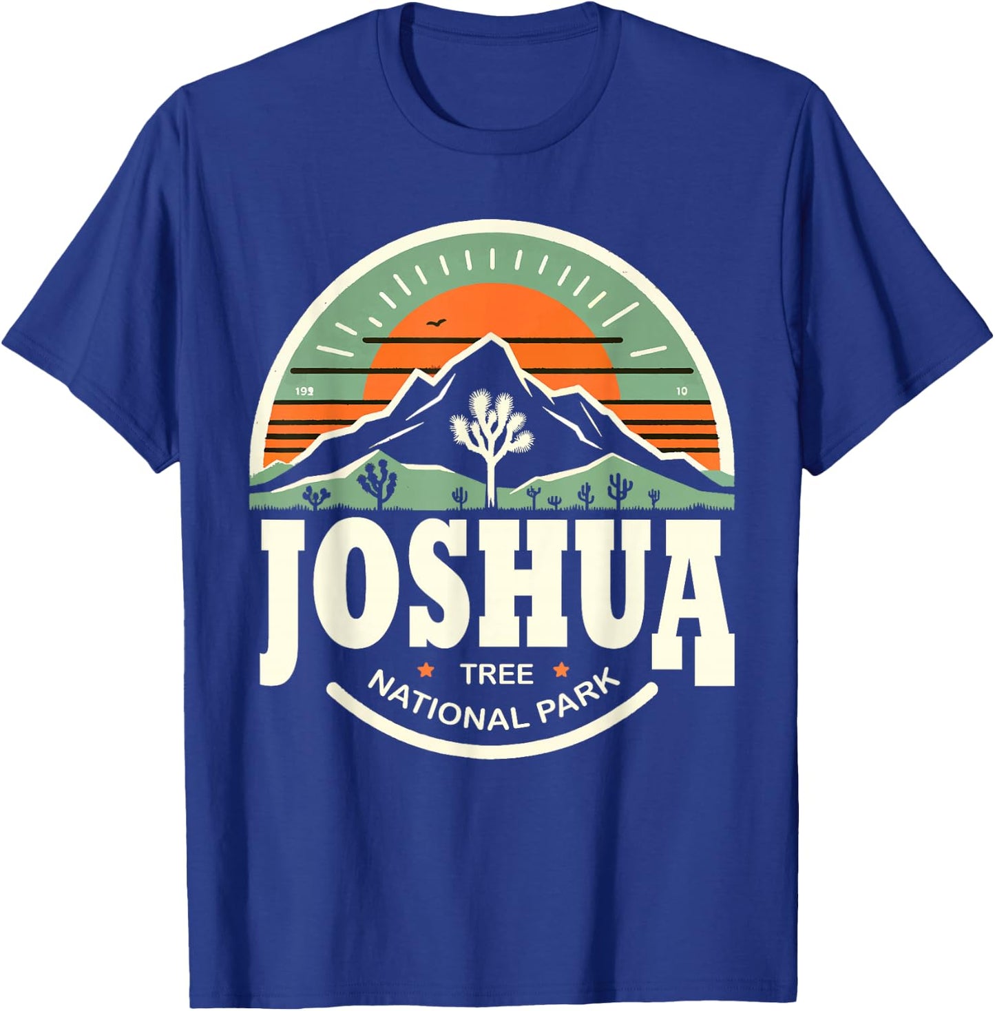 Joshua Tree Retro Vintage Hiking Camping California T-Shirt - T-Shirt | Royal